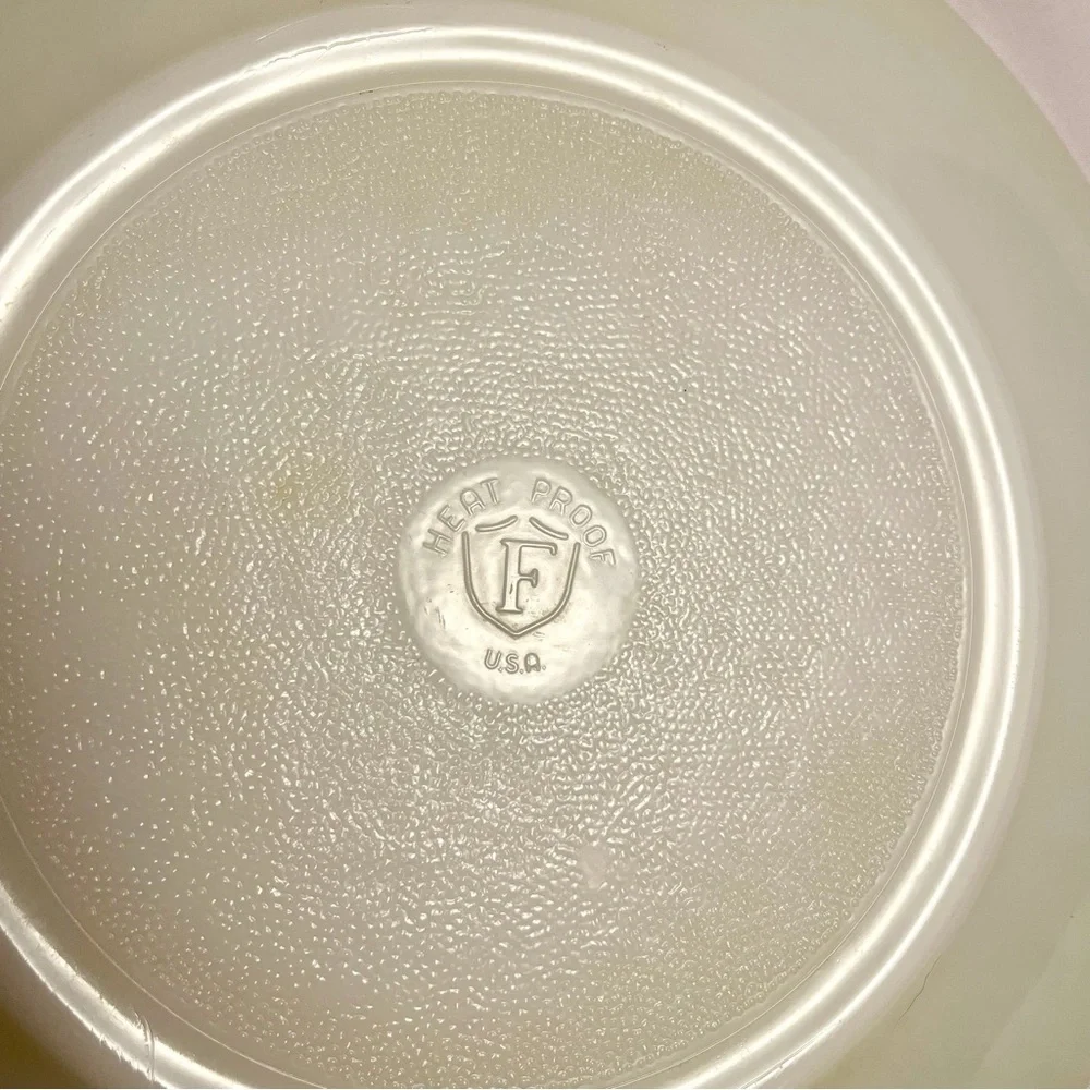Federal Glass Moonglow Green Dinner Plate, 10